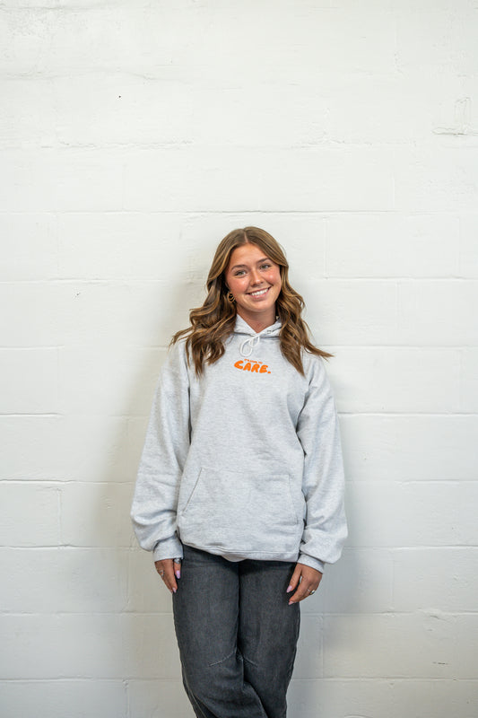 Grey With Orange Hoodie